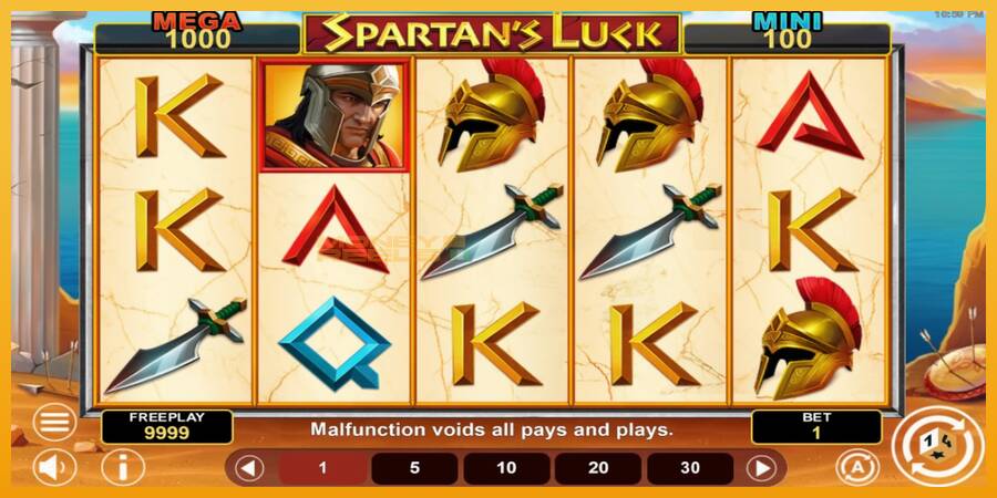 Spartans Luck Hold & Win automat za igre na sreću, slika 2