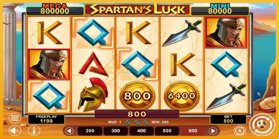 Spartans Luck Hold & Win automat za igre na sreću, slika 3