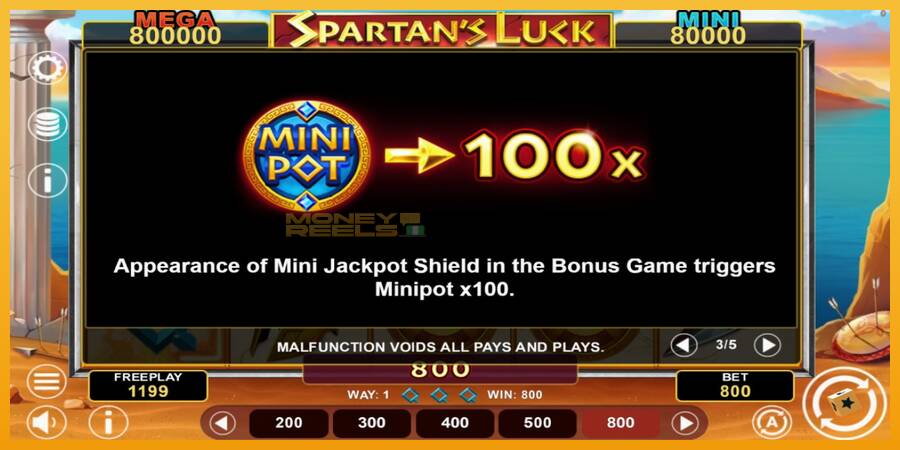 Spartans Luck Hold & Win automat za igre na sreću, slika 6