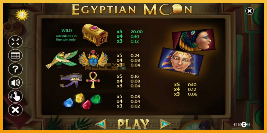 Egyptian Moon automat za igre na sreću, slika 4