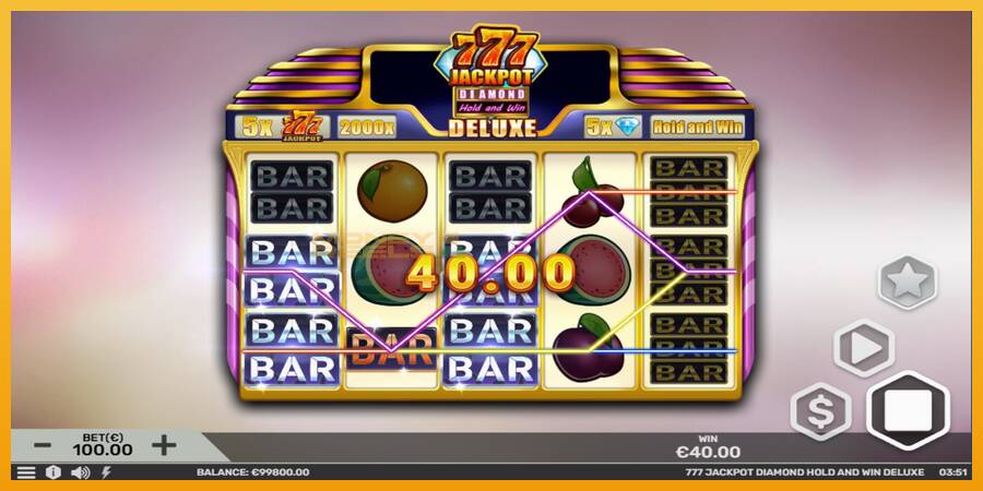 777 Jackpot Diamond Hold and Win Deluxe automat za igre na sreću, slika 3