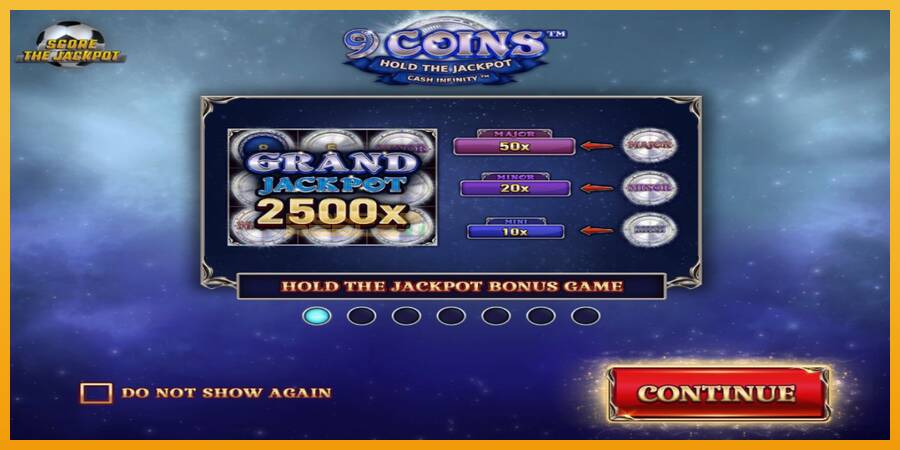 9 Coins Grand Platinum Edition Score The Jackpot automat za igre na sreću, slika 1