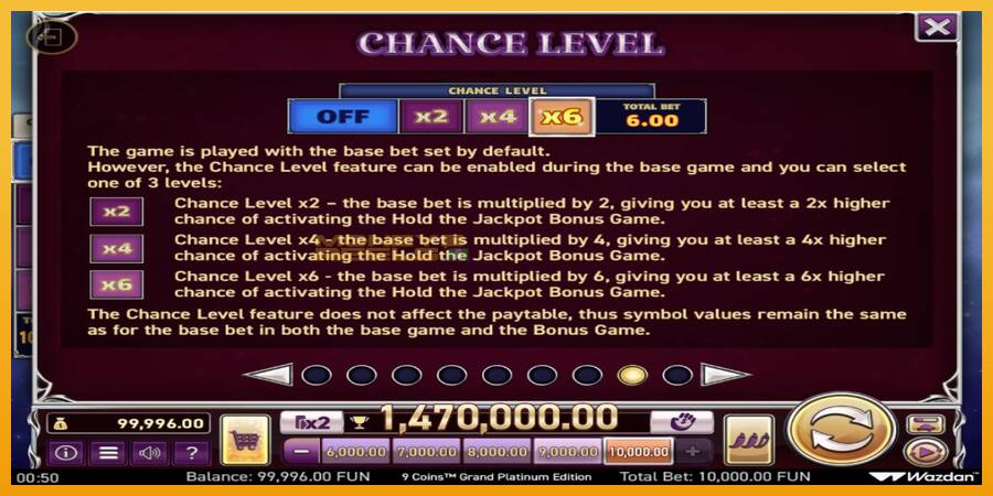 9 Coins Grand Platinum Edition Score The Jackpot automat za igre na sreću, slika 7