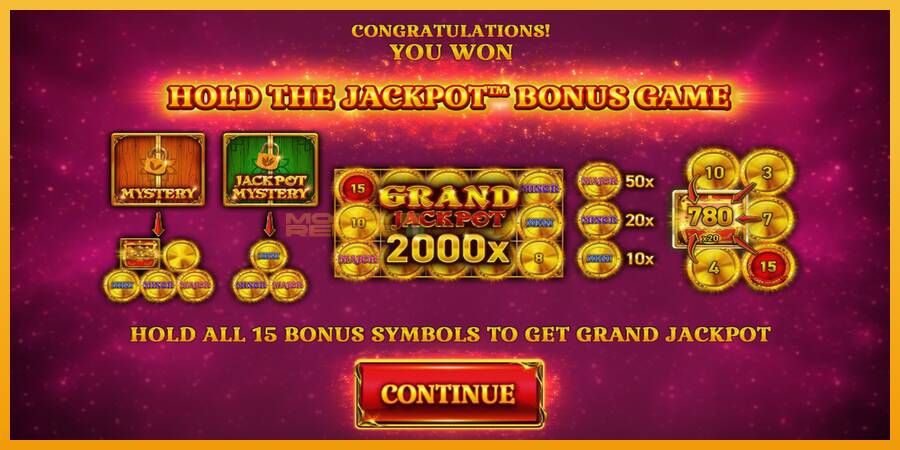 15 Coins Grand Gold Edition Score The Jackpot automat za igre na sreću, slika 3