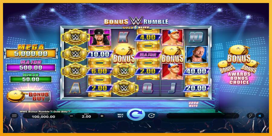 WWE Bonus Rumble Gold Blitz automat za igre na sreću, slika 1