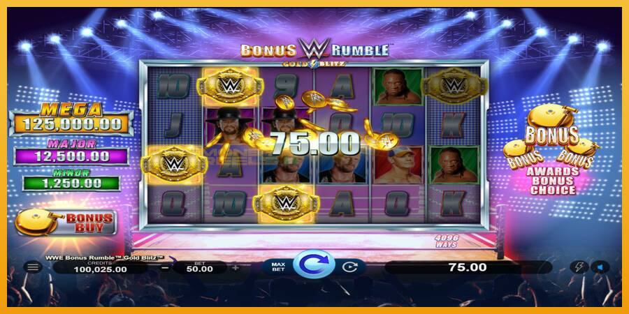 WWE Bonus Rumble Gold Blitz automat za igre na sreću, slika 2