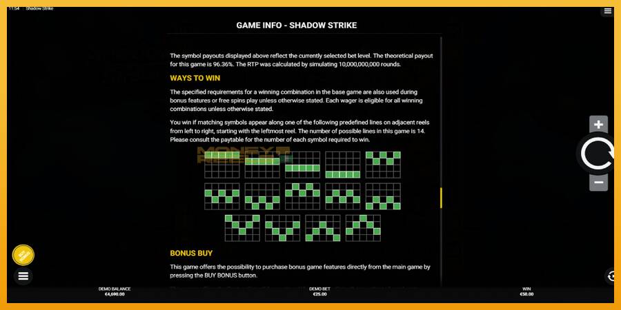 Shadow Strike automat za igre na sreću, slika 7