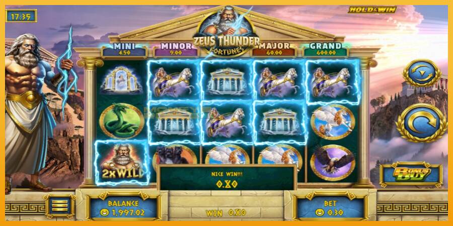 Zeus Thunder Fortunes automat za igre na sreću, slika 3