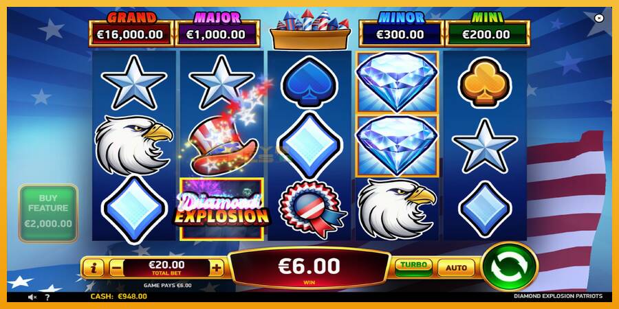 Diamond Explosion Patriots automat za igre na sreću, slika 3