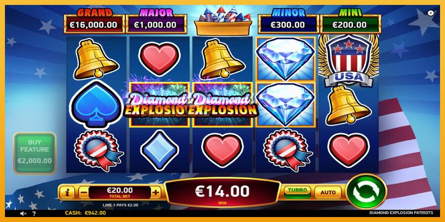 Diamond Explosion Patriots automat za igre na sreću, slika 4