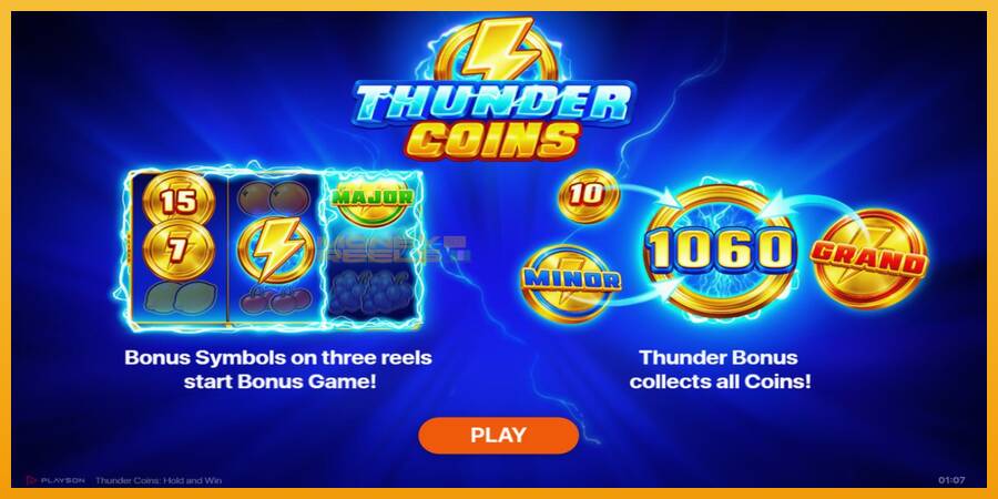 Thunder Coins automat za igre na sreću, slika 1