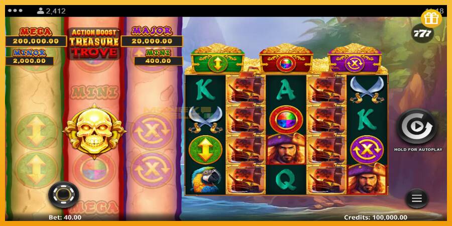 Action Boost Treasure Trove automat za igre na sreću, slika 2