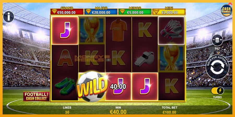 Football Cash Collect PowerPlay Jackpot automat za igre na sreću, slika 3