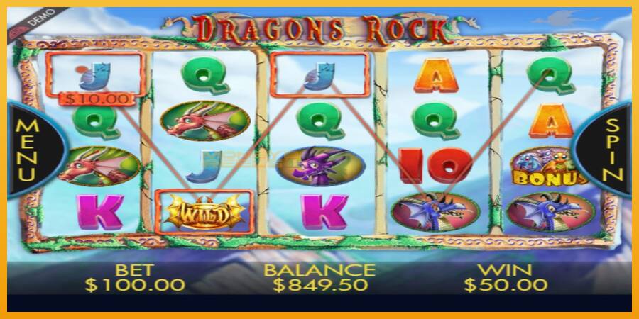 Dragons Rock automat za igre na sreću, slika 3