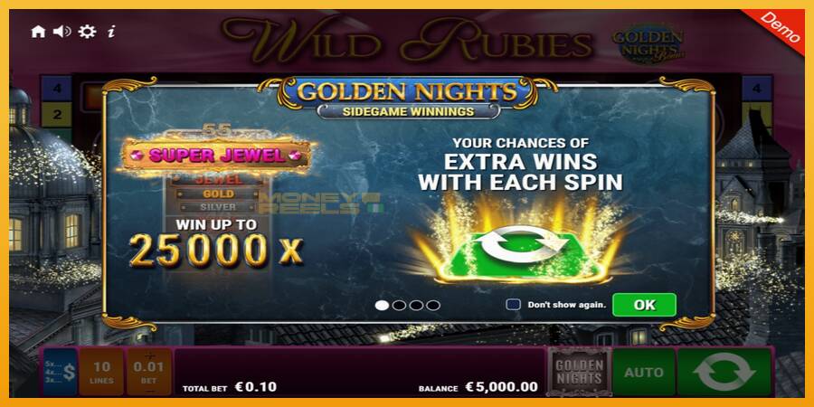 Wild Rubies Golden Nights automat za igre na sreću, slika 1