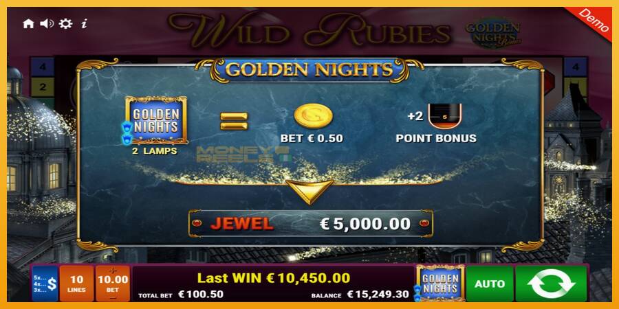 Wild Rubies Golden Nights automat za igre na sreću, slika 4