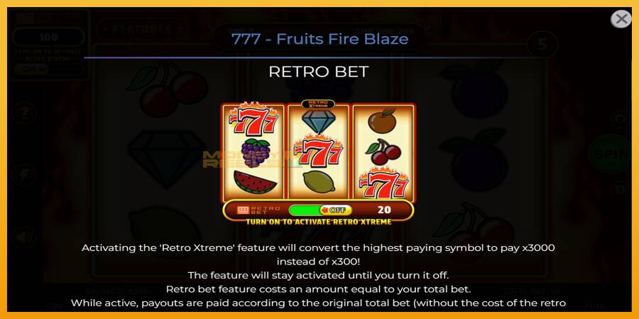 777 - Fruits Fire Blaze automat za igre na sreću, slika 5