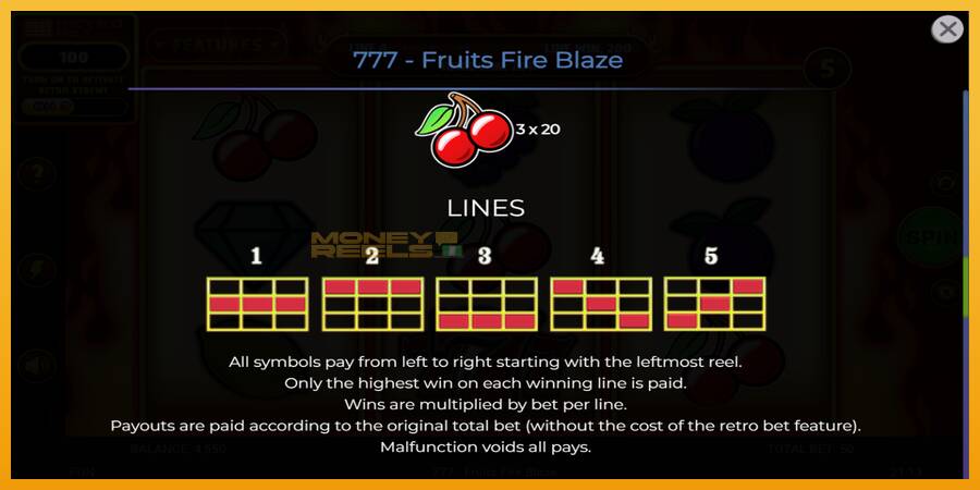 777 - Fruits Fire Blaze automat za igre na sreću, slika 7