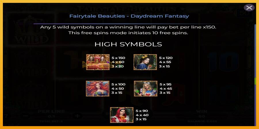 Fairytale Beauties - Daydream Fantasy automat za igre na sreću, slika 7