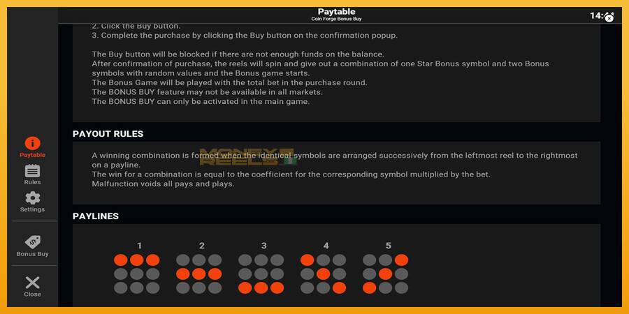 Coin Forge Bonus Buy automat za igre na sreću, slika 7