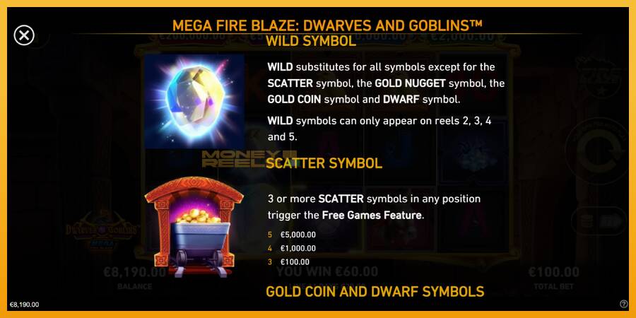 Mega Fire Blaze: Dwarves & Goblins automat za igre na sreću, slika 5