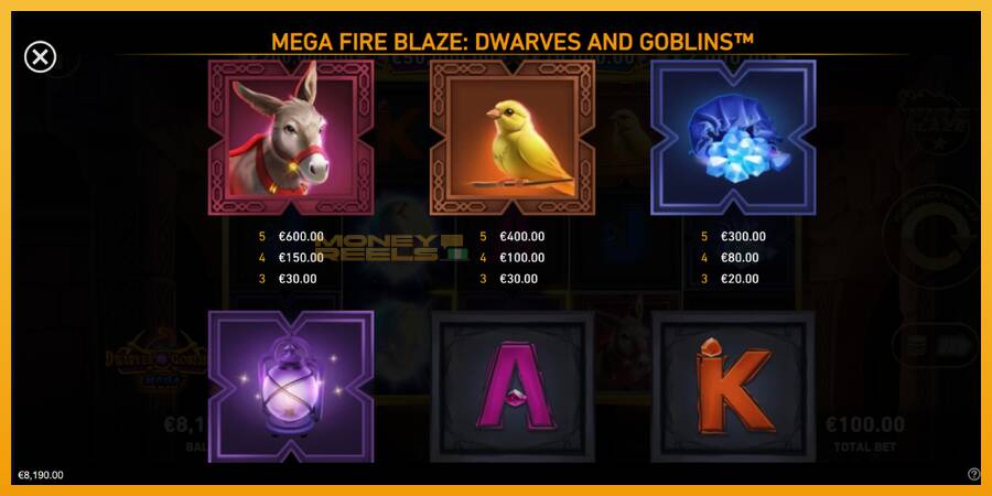 Mega Fire Blaze: Dwarves & Goblins automat za igre na sreću, slika 6