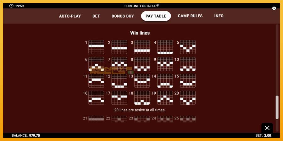 Fortune Fortress automat za igre na sreću, slika 7
