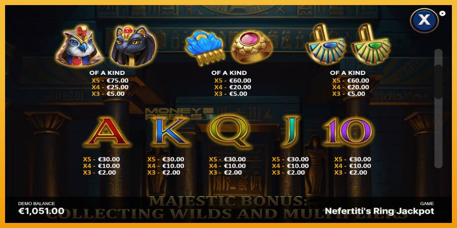 Nefertitis Ring Jackpot automat za igre na sreću, slika 6