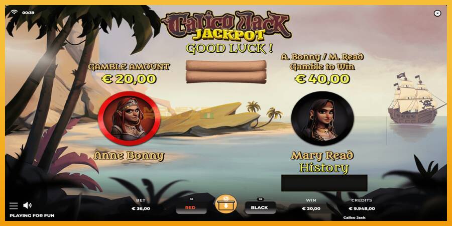 Calico Jack Jackpot automat za igre na sreću, slika 3