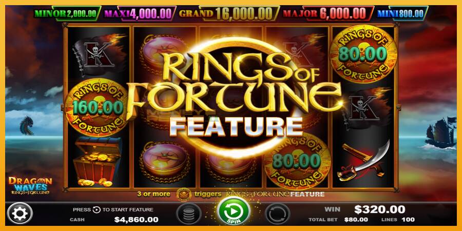 Dragon Waves - Rings of Fortune automat za igre na sreću, slika 3