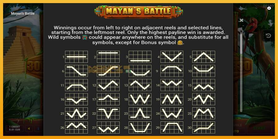 Mayans Battle automat za igre na sreću, slika 5