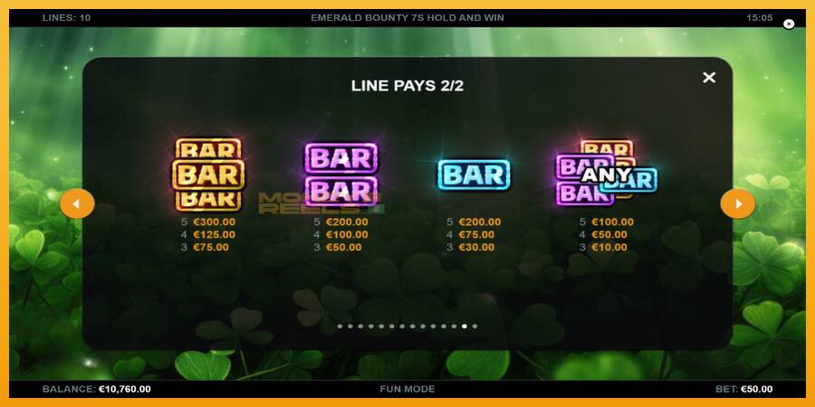 Emerald Bounty 7s Hold and Win automat za igre na sreću, slika 6