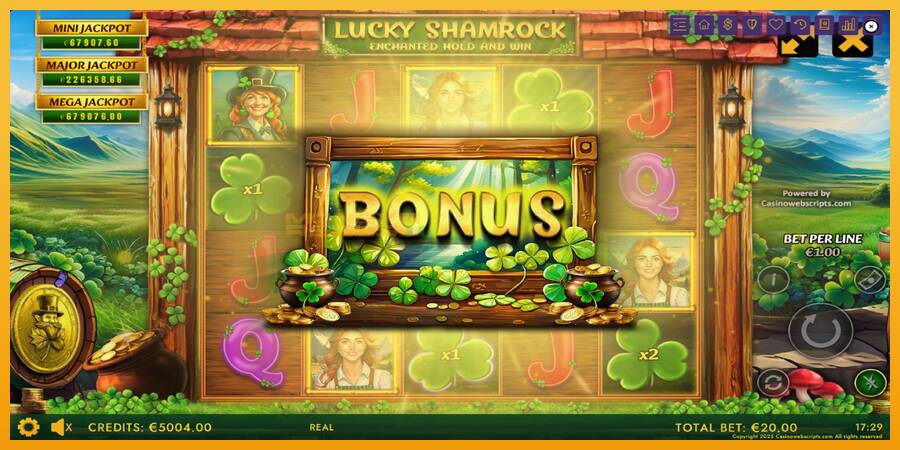 Lucky Shamrock - Enchanted Hold and Win automat za igre na sreću, slika 3