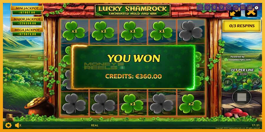 Lucky Shamrock - Enchanted Hold and Win automat za igre na sreću, slika 4