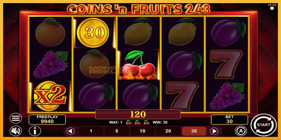 Coinsn Fruits 243 automat za igre na sreću, slika 4