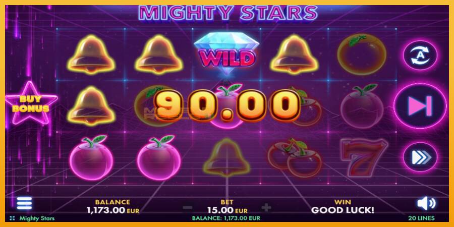 Mighty Stars automat za igre na sreću, slika 3