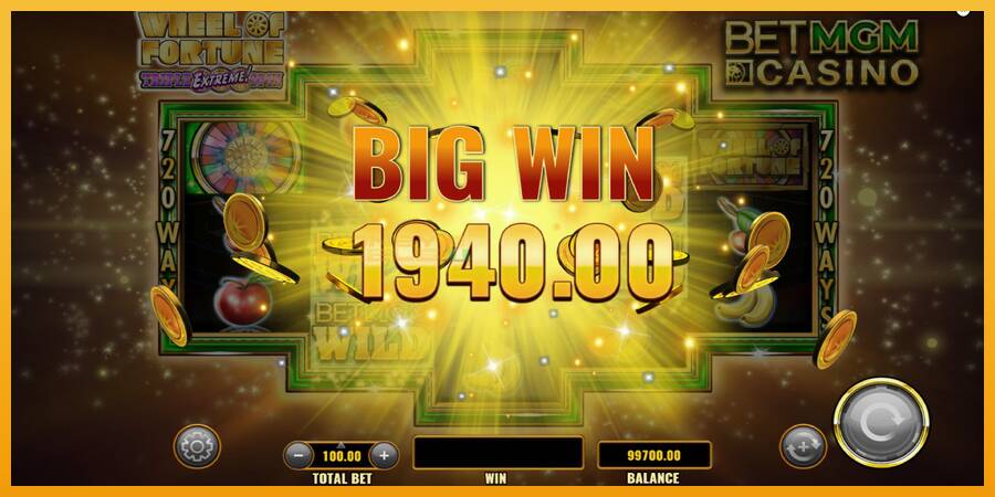 Wheel of Fortune Triple Extreme Spin BetMGM automat za igre na sreću, slika 3