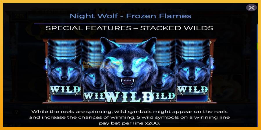 Night Wolf - Frozen Flames automat za igre na sreću, slika 4