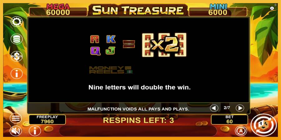 Sun Treasure Hold & Win automat za igre na sreću, slika 6