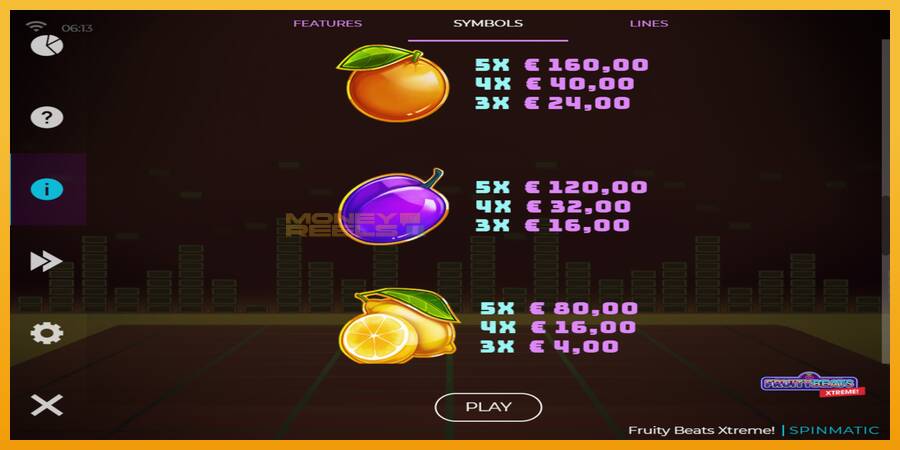 Fruity Beats Xtreme automat za igre na sreću, slika 5