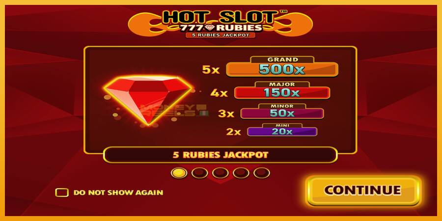 Hot Slot 777 Rubies Extremely Light automat za igre na sreću, slika 1