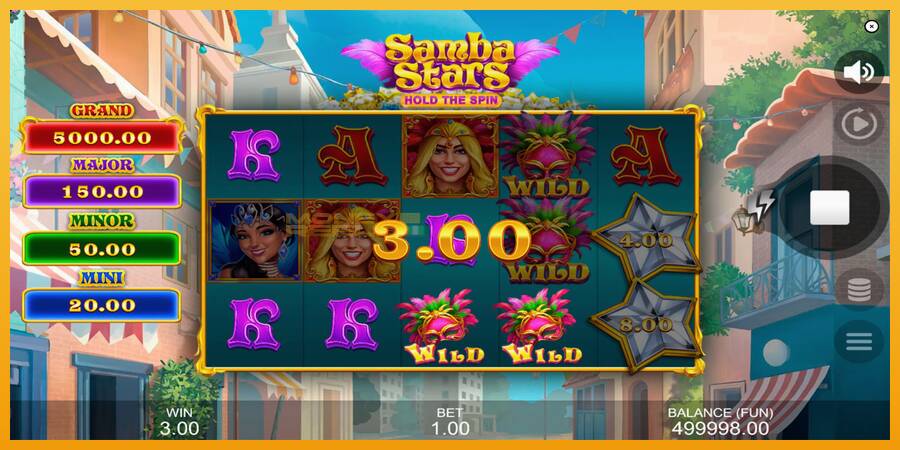 Samba Stars: Hold the Spin automat za igre na sreću, slika 2