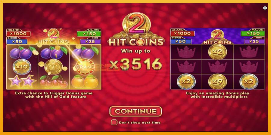 Hit Coins 2 Hold and Spin automat za igre na sreću, slika 1