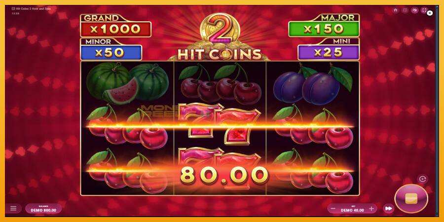 Hit Coins 2 Hold and Spin automat za igre na sreću, slika 4