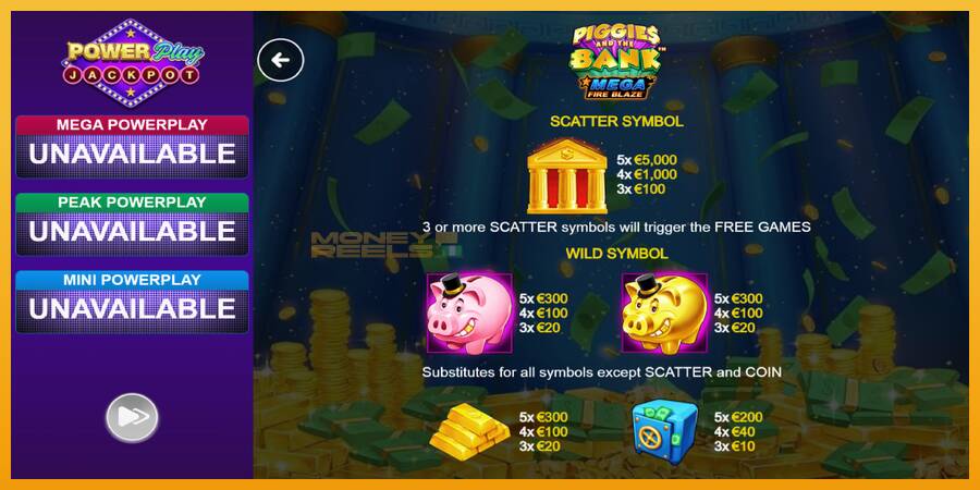 Piggies and the Bank PowerPlay Jackpot automat za igre na sreću, slika 5