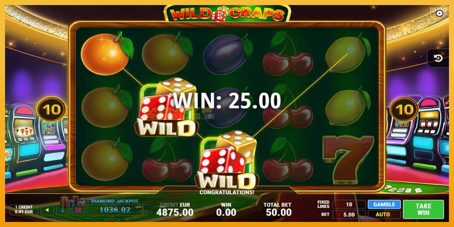 Wild Craps automat za igre na sreću, slika 4