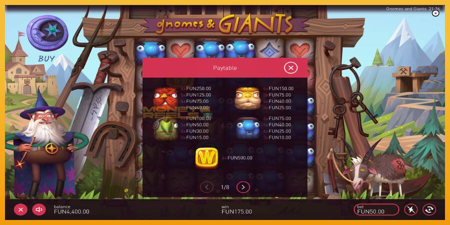 Gnomes & Giants automat za igre na sreću, slika 5