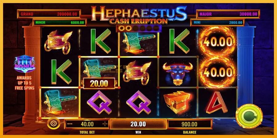 Cash Eruption Hephaestus automat za igre na sreću, slika 3