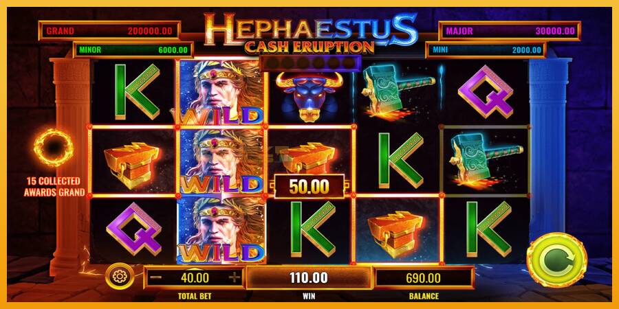 Cash Eruption Hephaestus automat za igre na sreću, slika 4