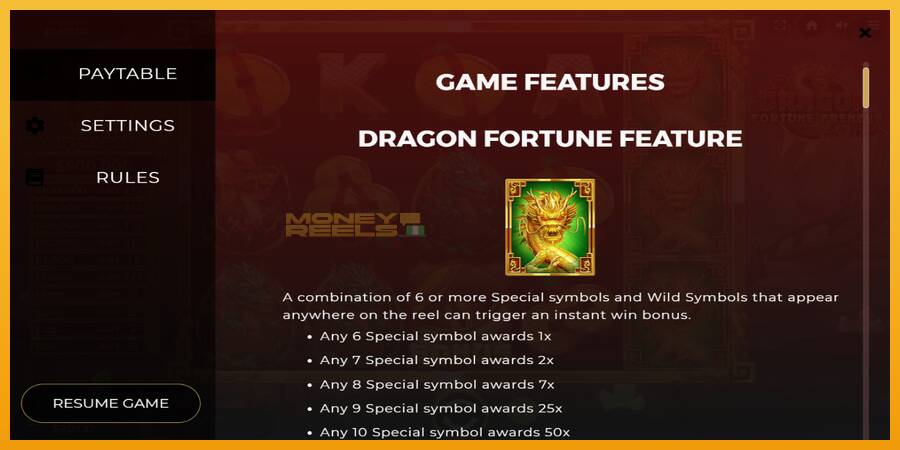 Dragon Fortune Frenzy automat za igre na sreću, slika 5